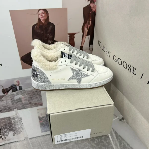 GGDB BALLSTAR Shearling-Lined Leather Sneakers image 1