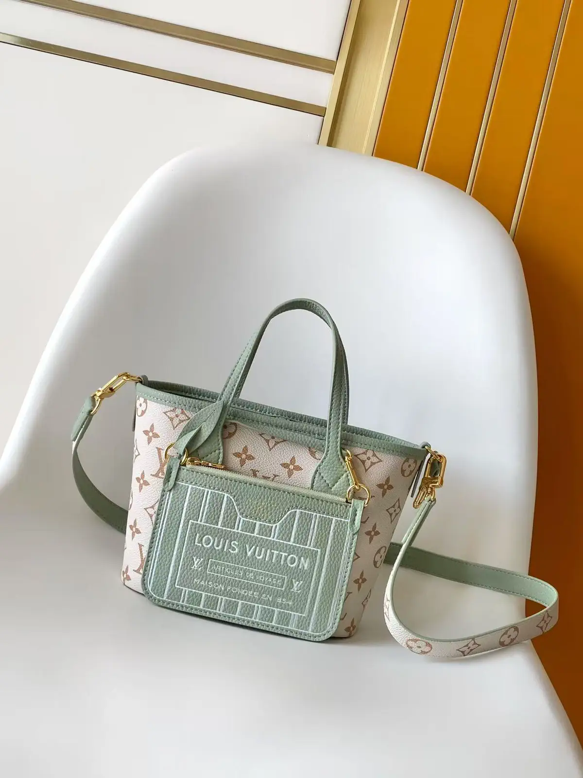 Louis Vuitton Neverfull Bandoulière Inside Out BB Tote Bag image 1