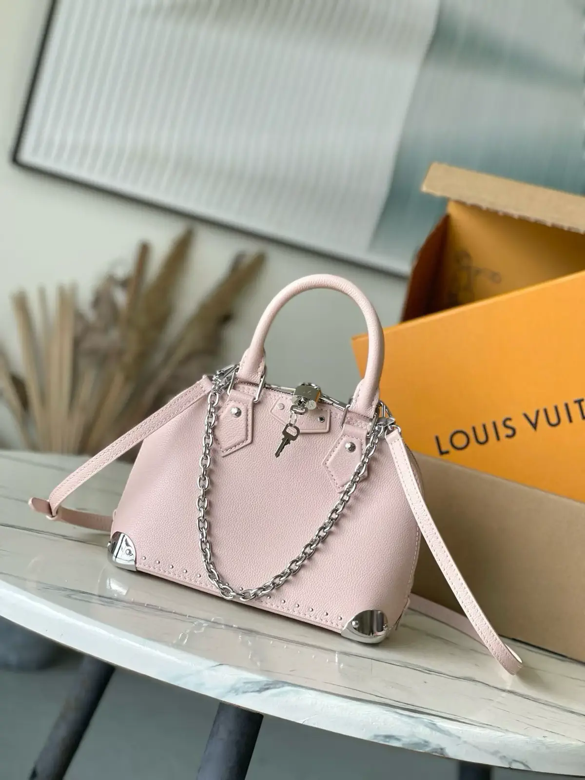 Louis Vuitton Light Pink Alma Trunk BB Top Handle Bag image 1