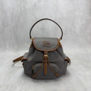 Miu Miu Canvas with Leather Trim Backpack image 1
