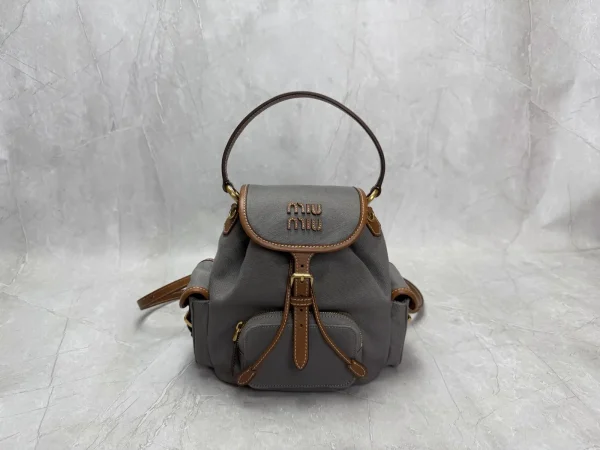 Miu Miu Canvas with Leather Trim Backpack image 1