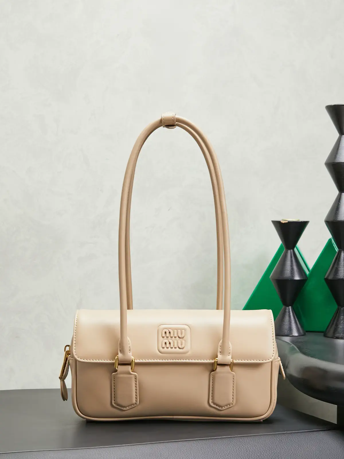 Miu Miu Beige Arcadia Shoulder Bag image 1