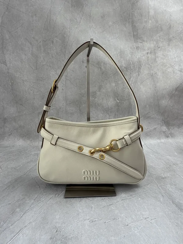 Miu Miu Ivory Leather Shoulder Bag image 1