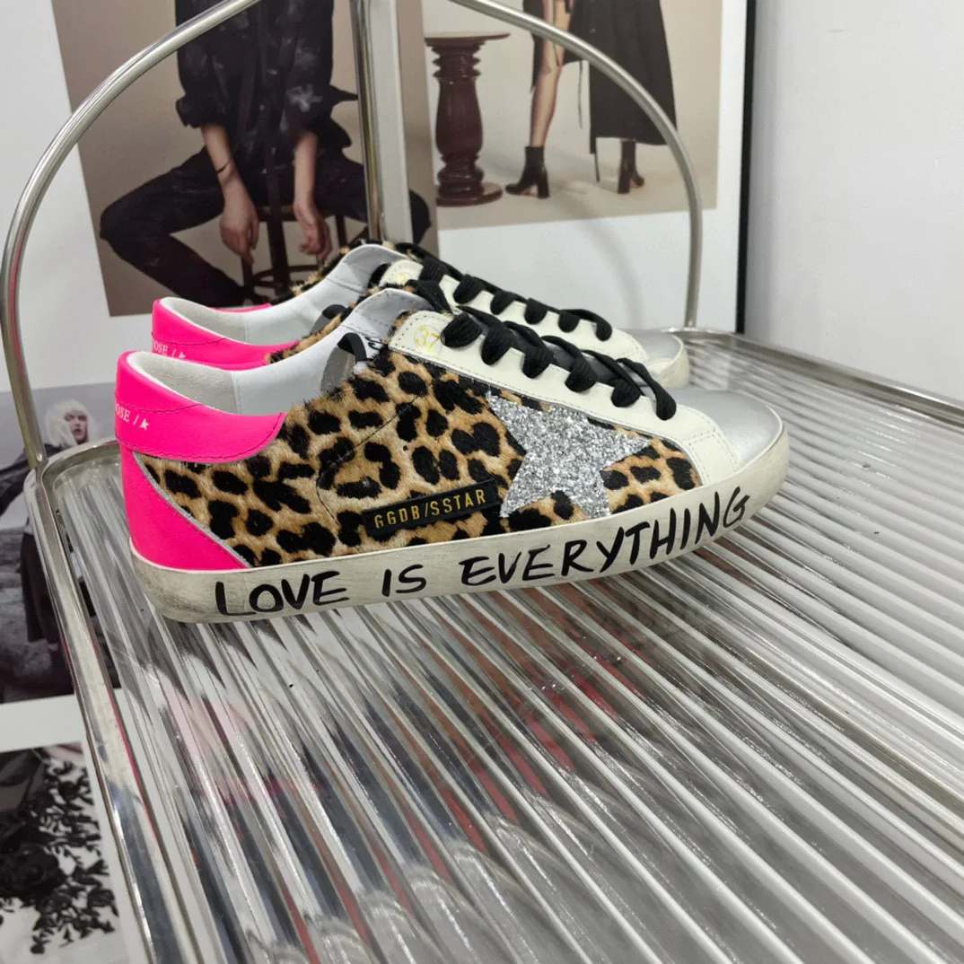 GGDB SUPER STAR Graffiti Leopard Print Sneakers image 1