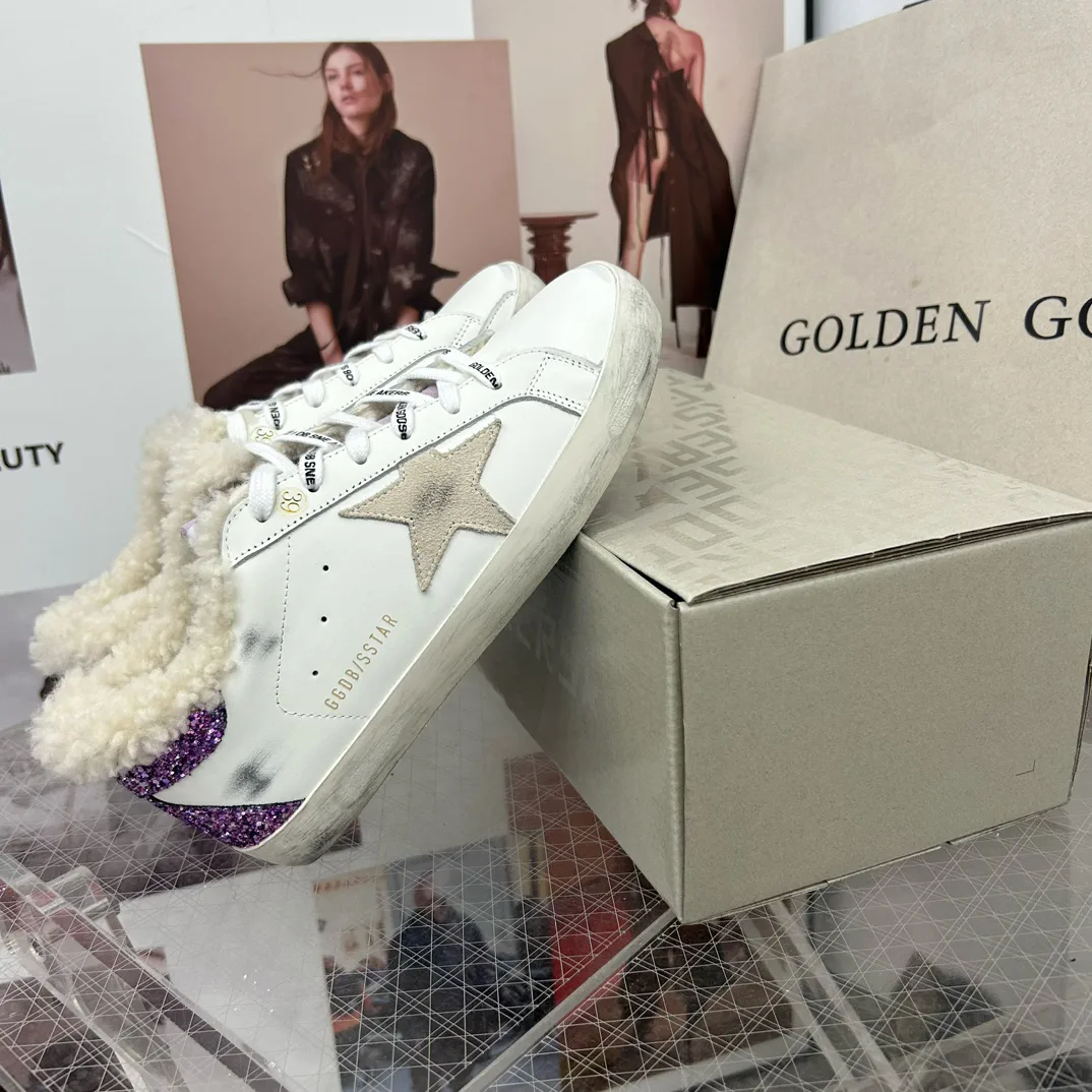 Super Star Shearling Lined Distressed Sneakers image 1