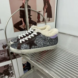 Women's Super Star Glitter Fur-Lined Sneakers image 1