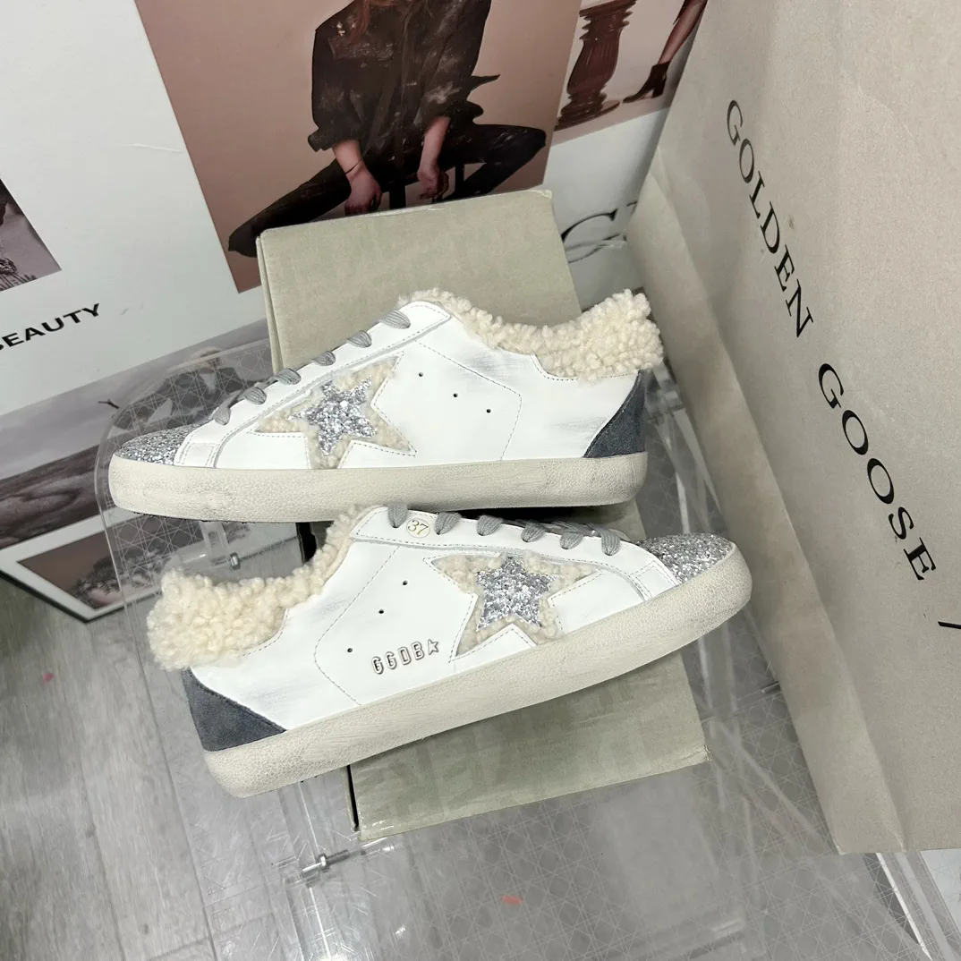 Women's Super Star Shearling Lined Leather Sneakers image 1