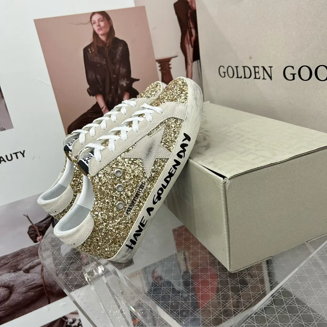 SUPER STAR Printed Edge Series Glitter Sneakers image 1