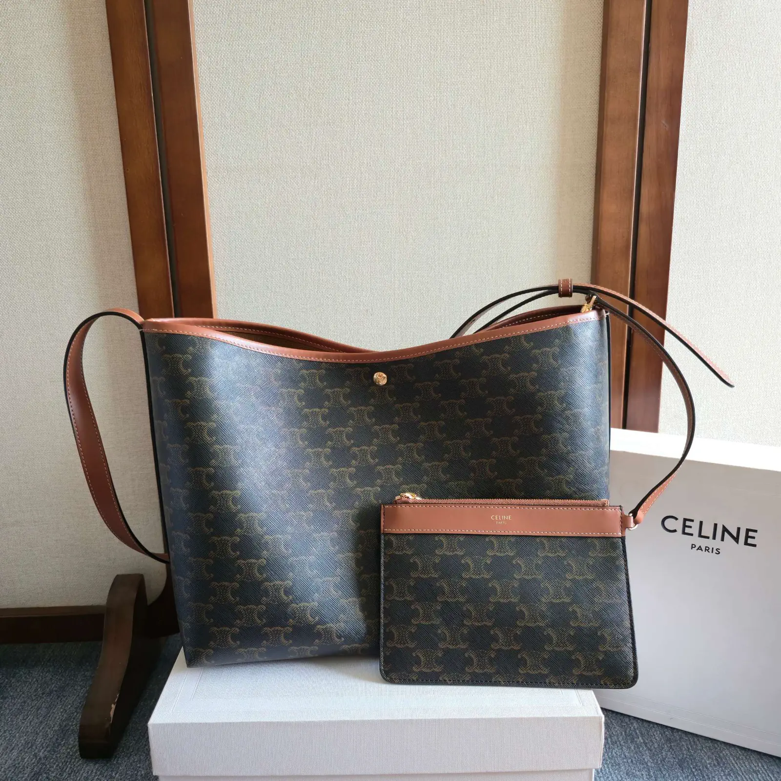 CELINE Monogram Soft Shopper Shoulder Bag image 1