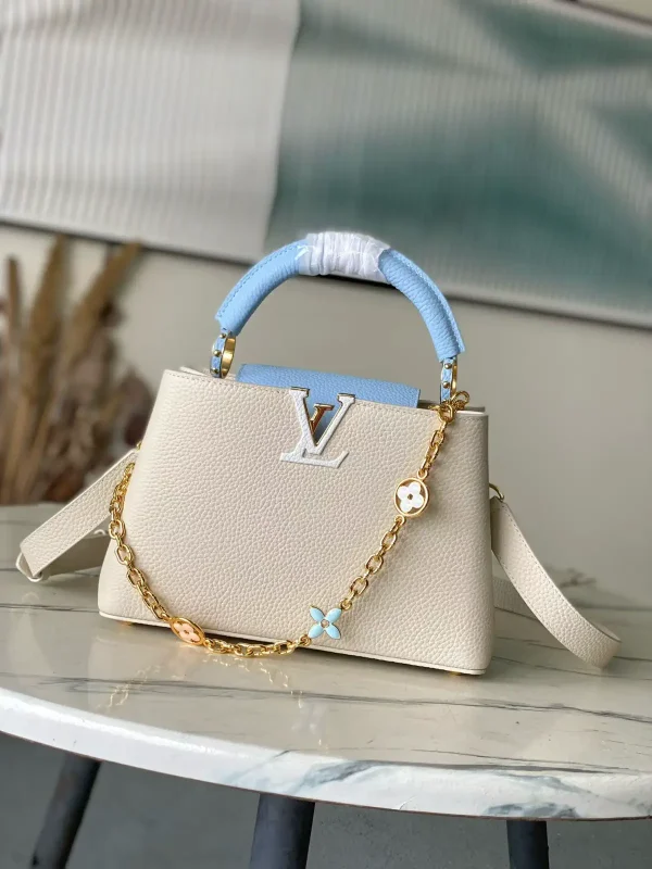 Louis Vuitton Capucines Mini Top Handle Bag with Enamel Chain image 1