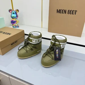 Olive Green Moon Boot Snow Boots image 1