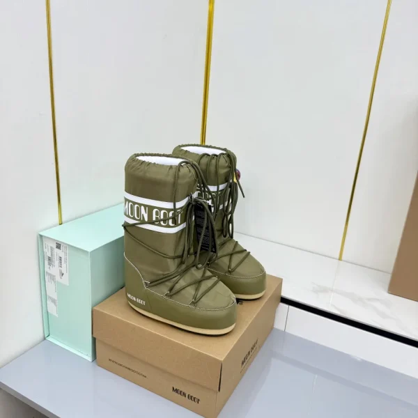 Olive Green Moon Boot Winter Snow Boots image 1