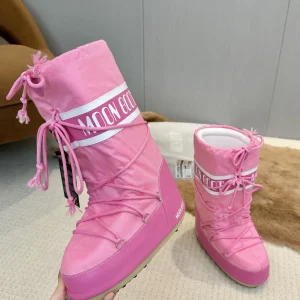Pink Waterproof Snow Boots with Inner Wedge image 1