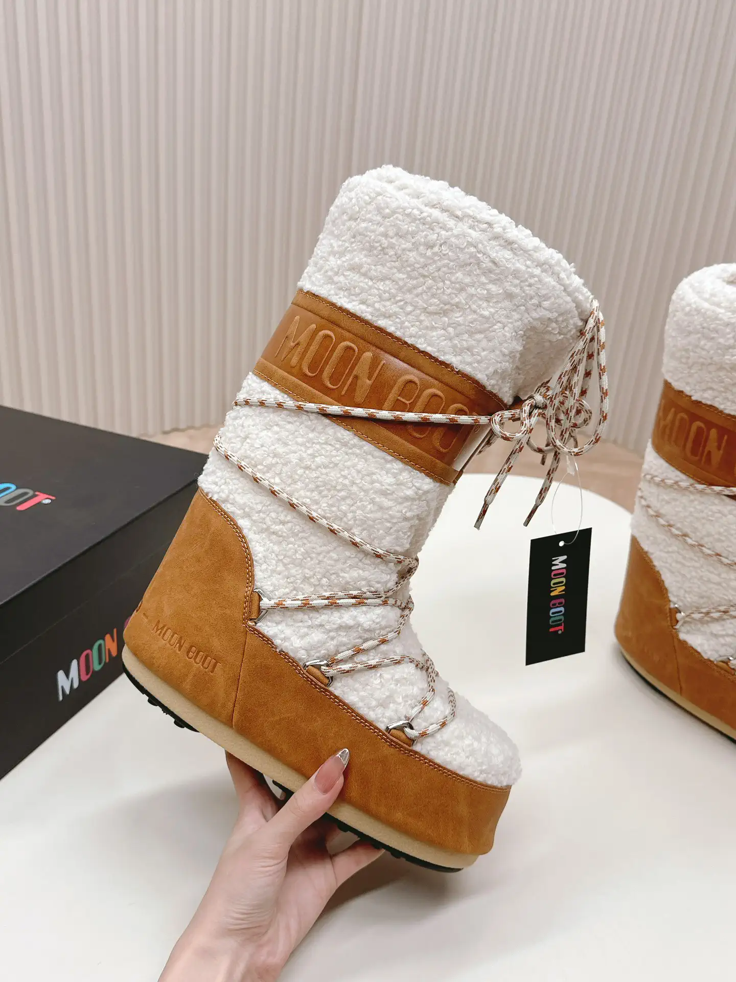 Fleece Lace-Up Winter Snow Boots image 1