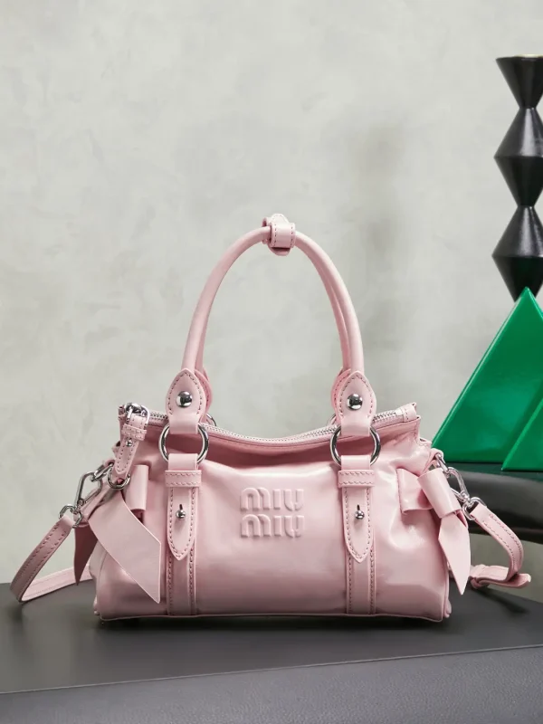 Miu Miu Pink Bow Detail Top Handle Bag image 1