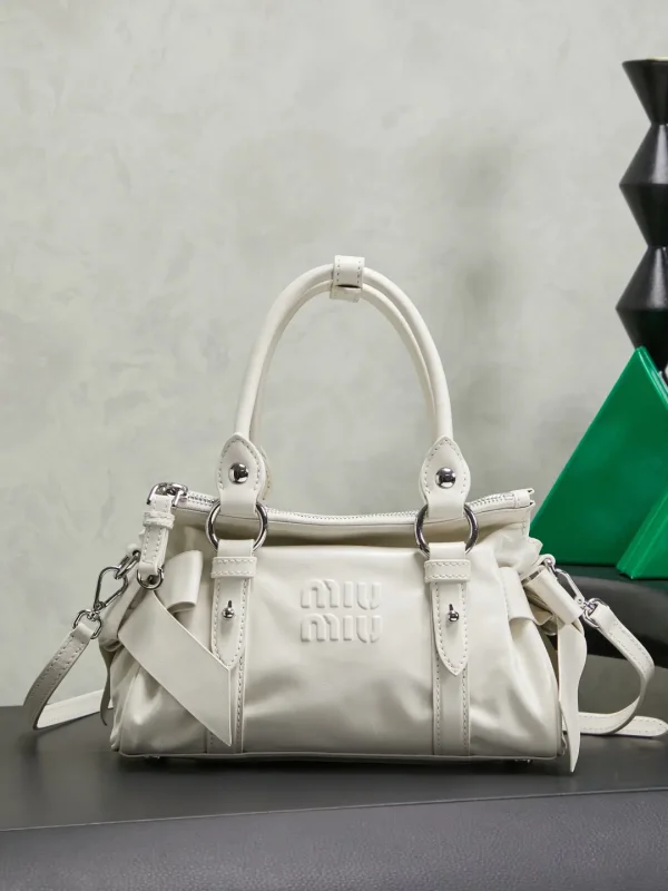 Miu Miu White Bow Detail Top Handle Bag image 1