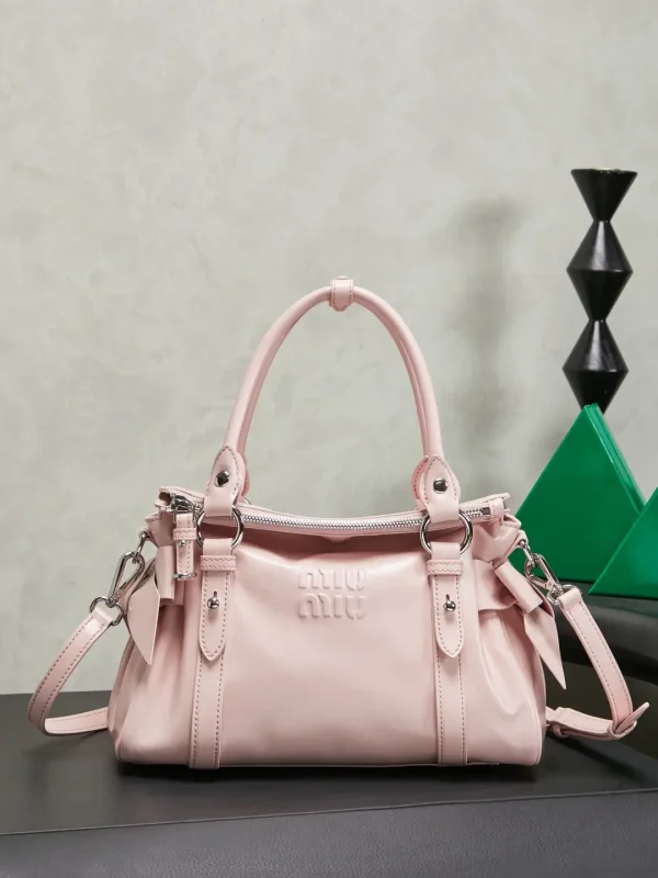 Miu Miu Pink Bow Detail Top Handle Bag image 1