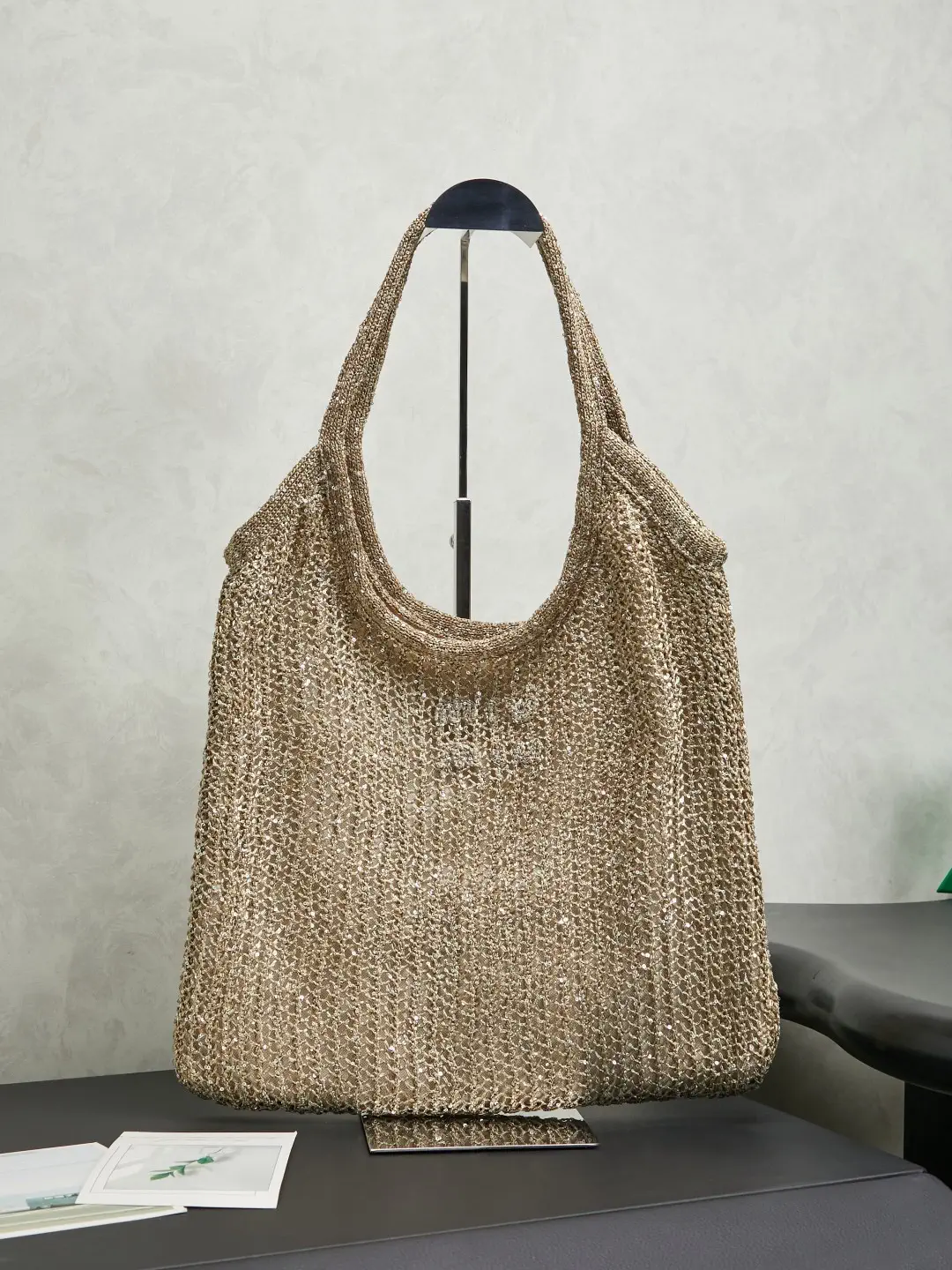 Miu Miu Sequin Mesh IVY Tote Bag image 1