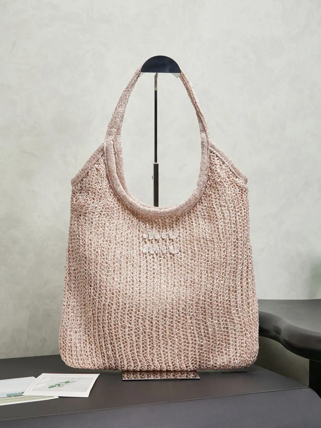 Miu Miu Sequin Mesh Tote Bag image 1