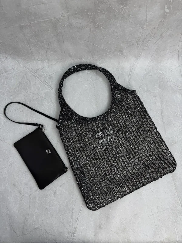 Miu Miu Sequin Mesh IVY Tote Bag image 1
