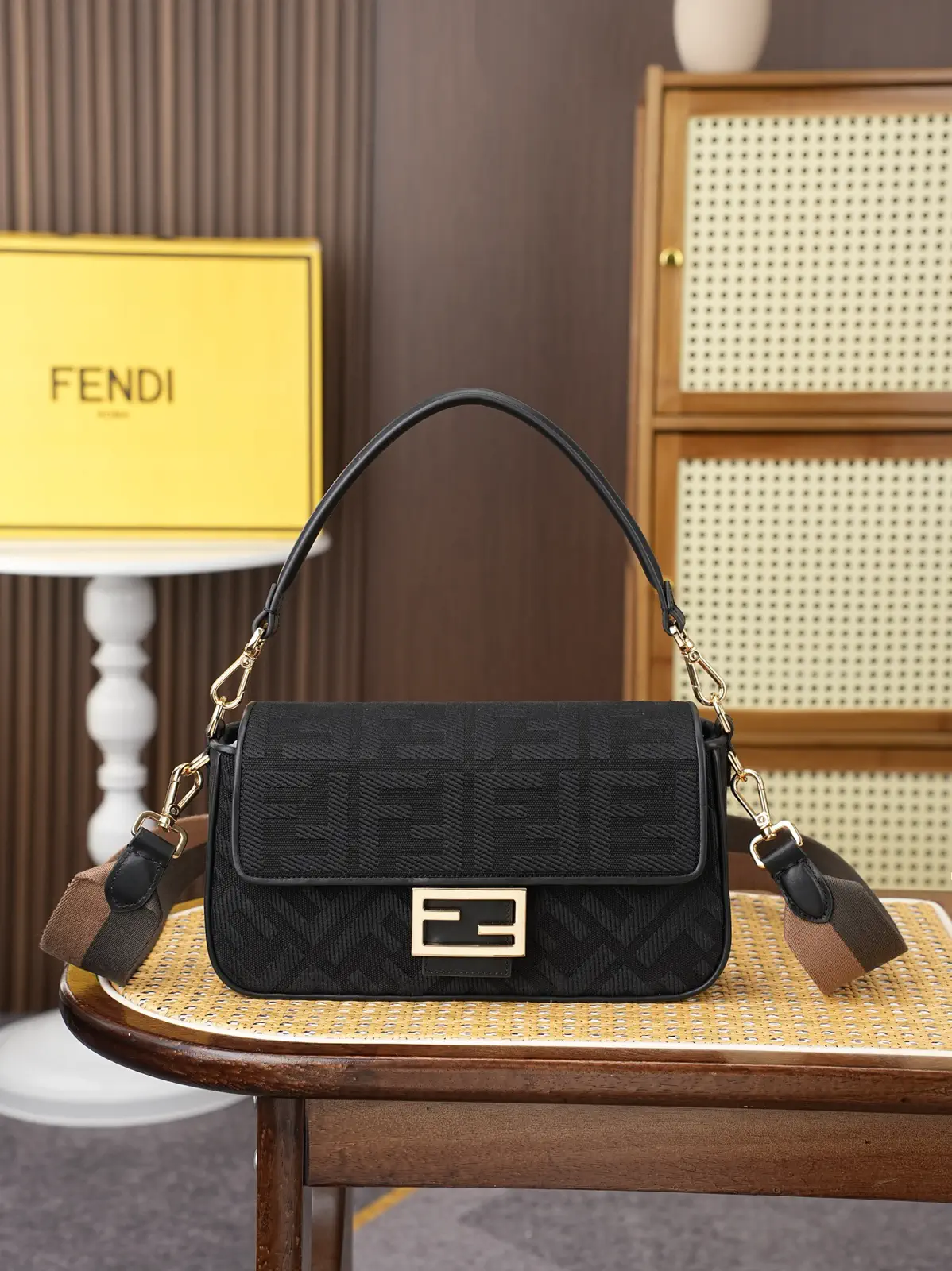 FENDI Baguette Monogram Shoulder Bag image 1