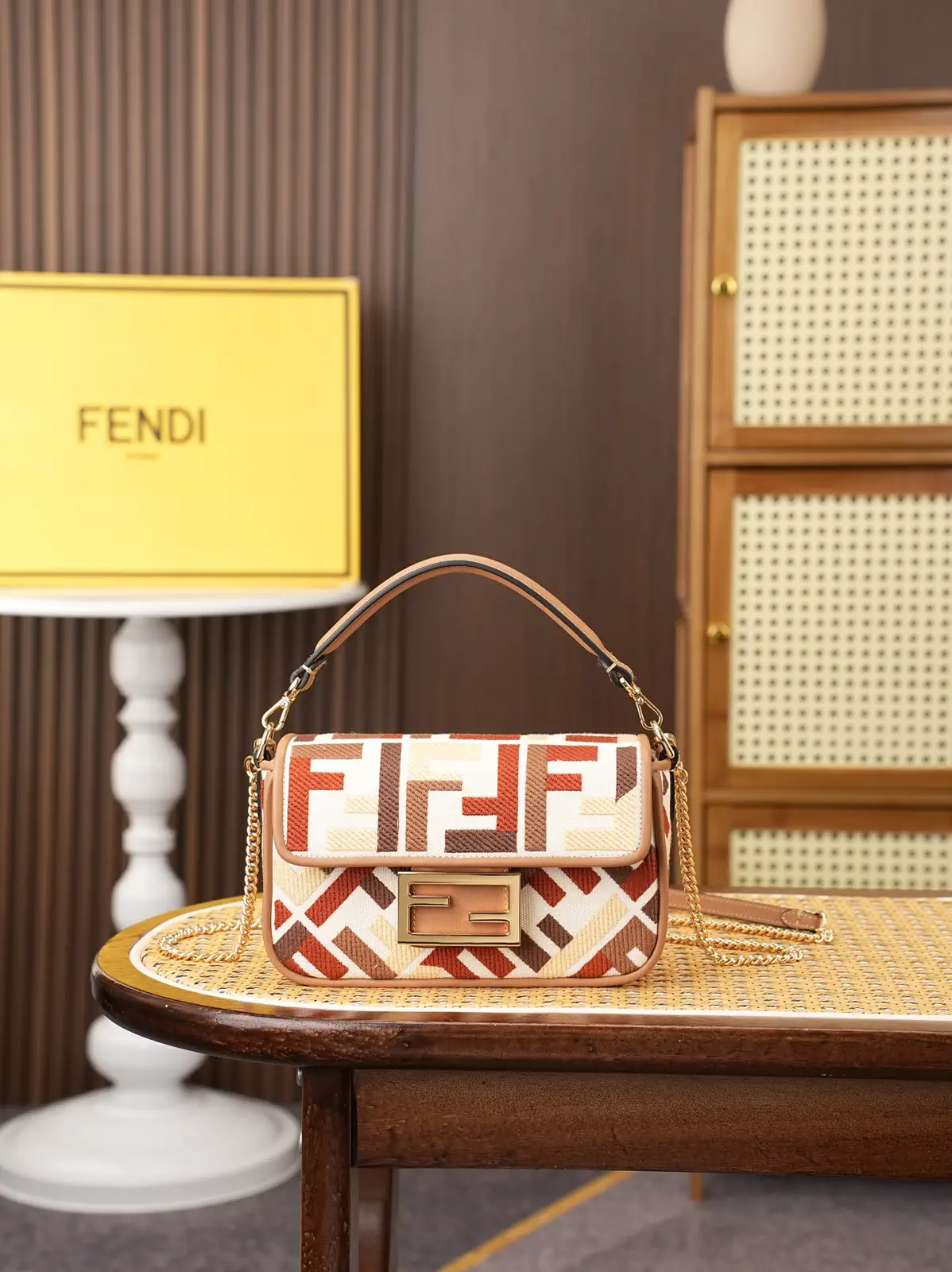 FENDI Baguette Monogram Shoulder Bag image 1