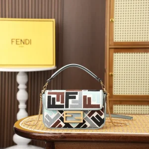 FENDI FF Embroidered Baguette Bag image 1