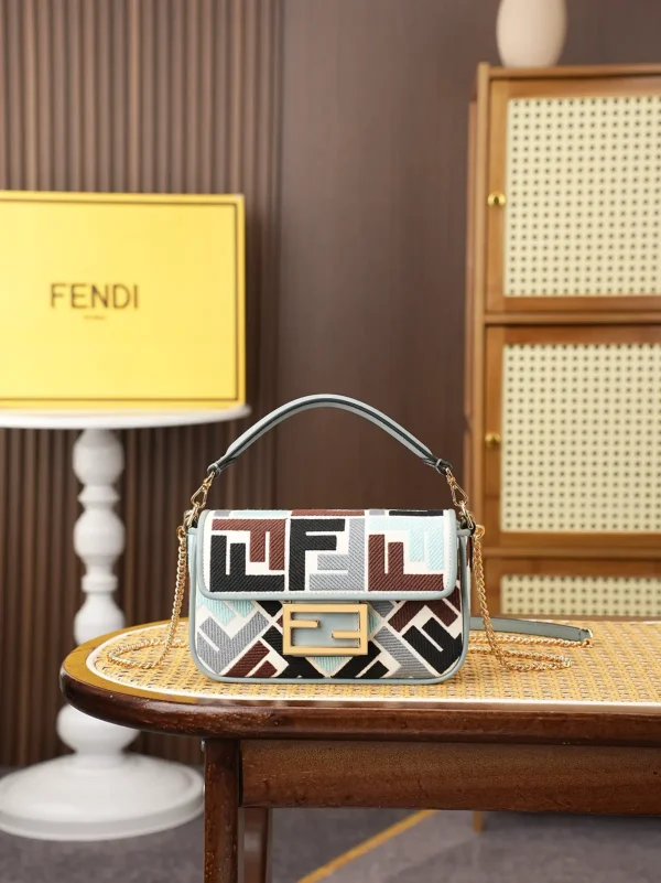 FENDI FF Embroidered Baguette Bag image 1