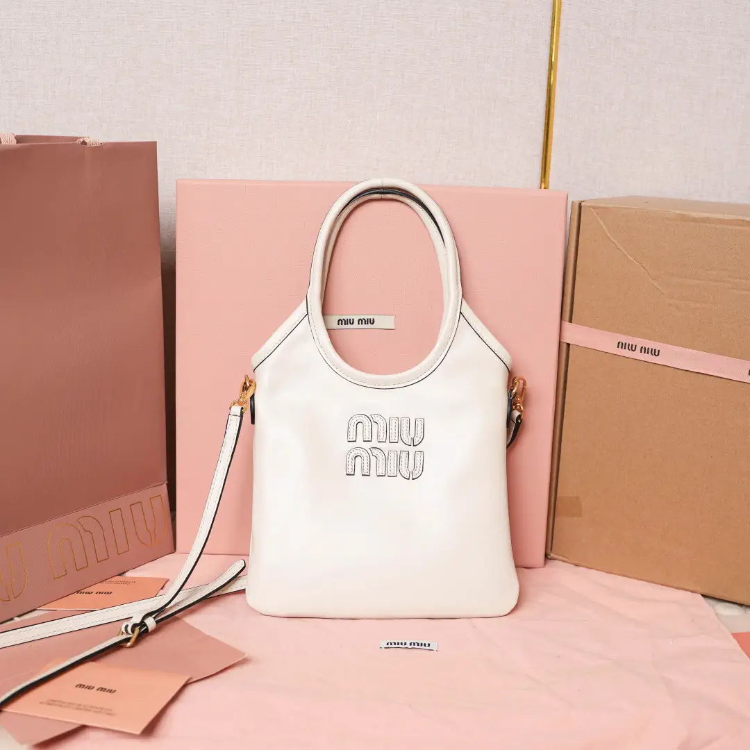 Miu Miu Mini Tote Bag with Embossed Logo image 1