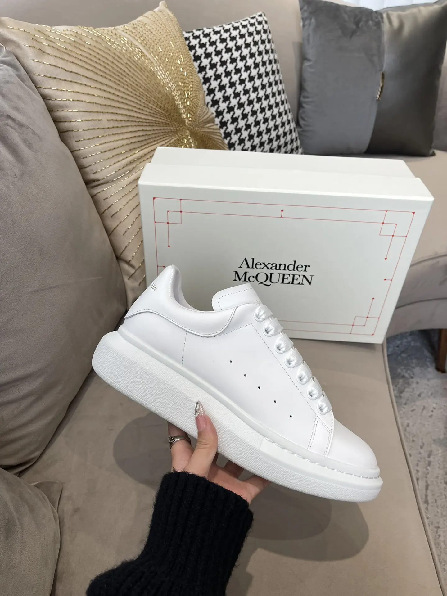 White Platform Casual Sneakers image 1