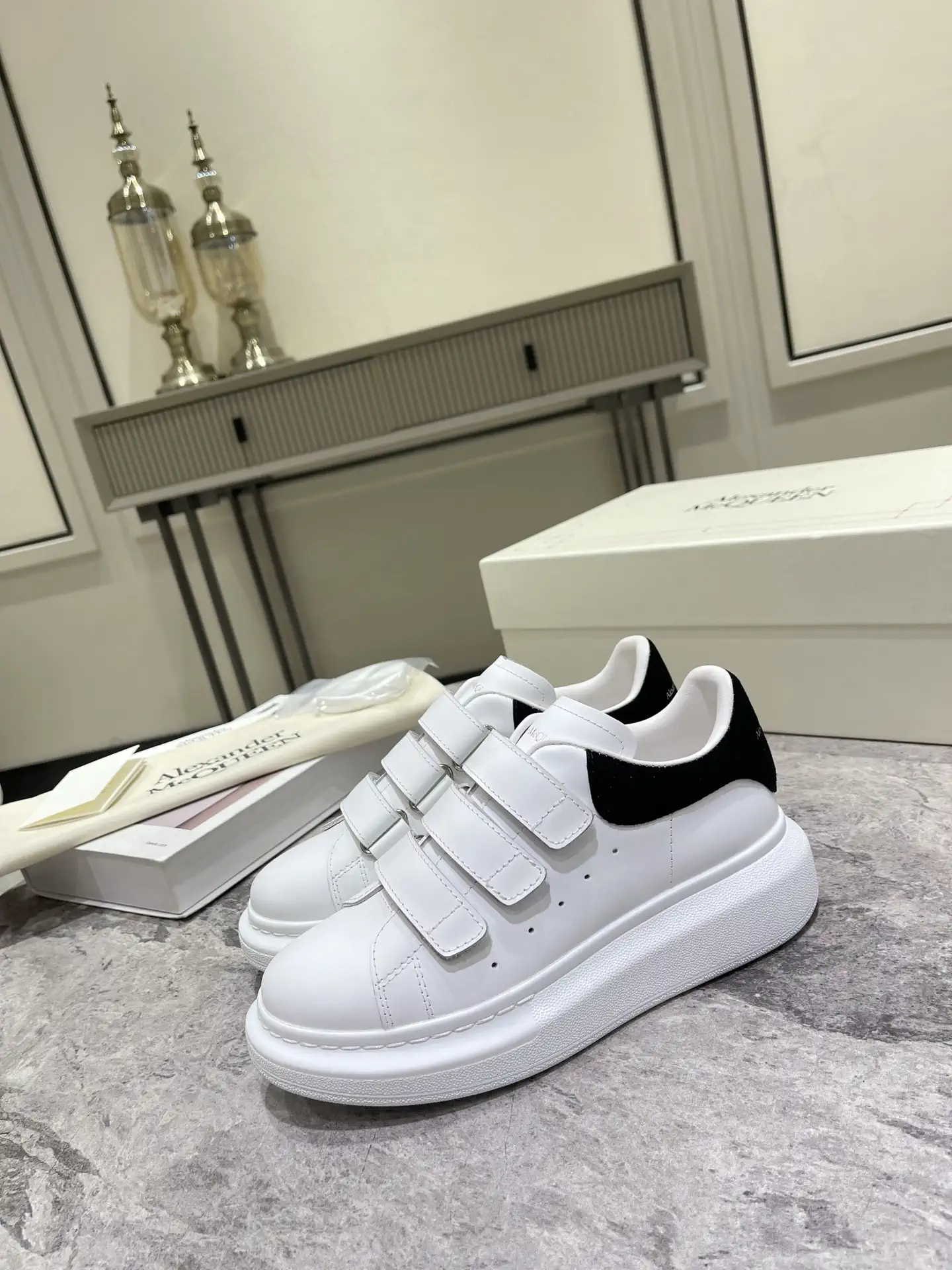 Velcro Strap Platform Casual Sneakers image 1