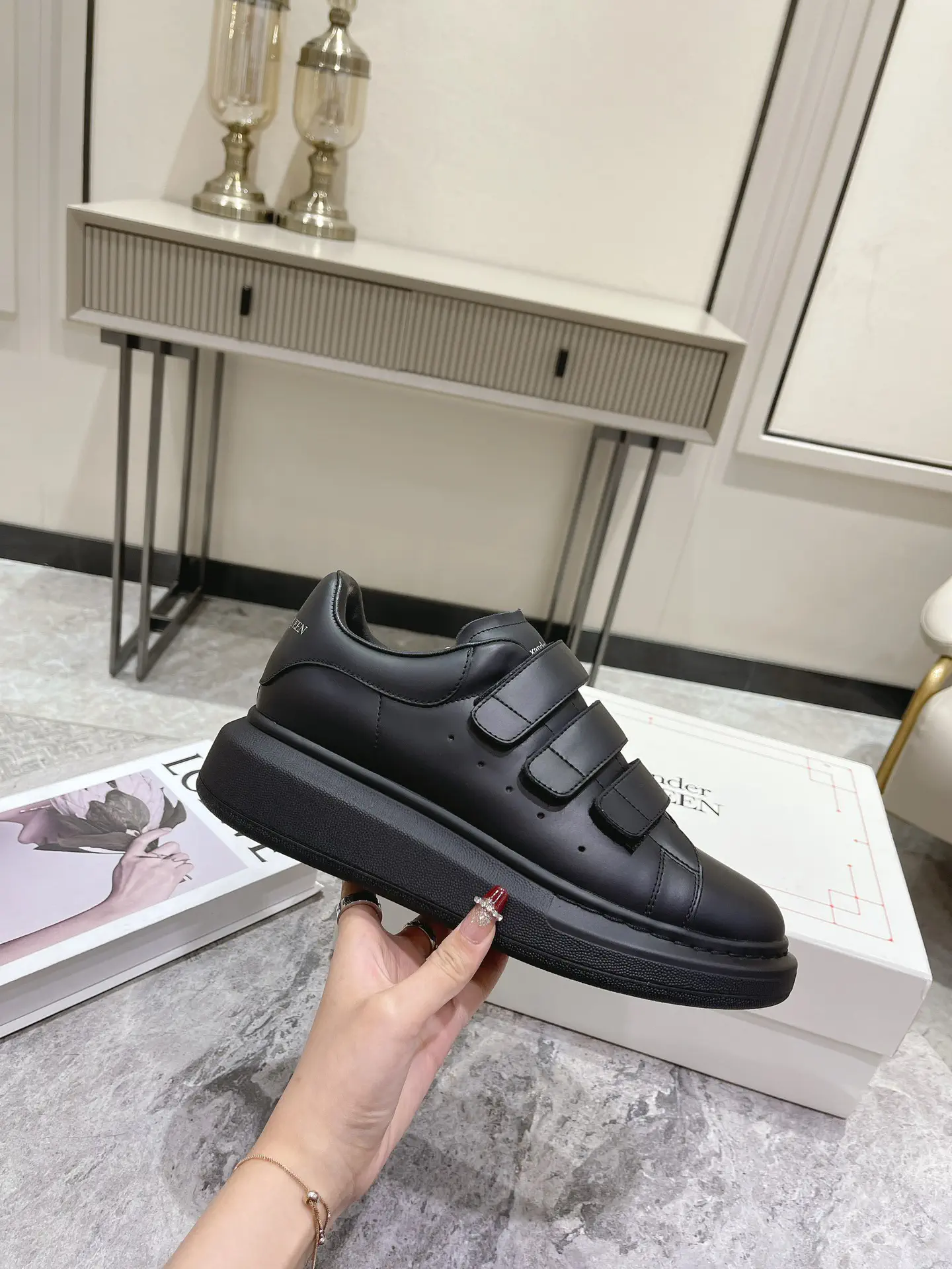 Three Velcro Strap Platform Casual Shoes image 1