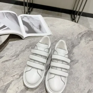 Three Velcro Strap Oversized White Sneakers image 1