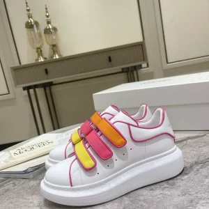 Rainbow Velcro Oversized White Sneakers image 1