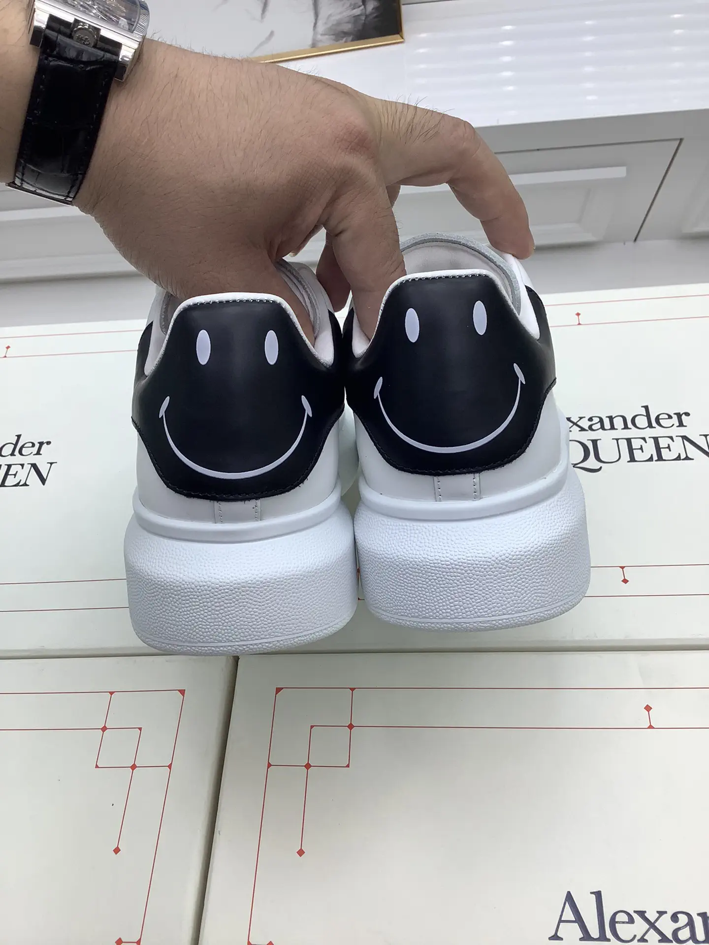 Smiley Series White Platform Sneakers image 1