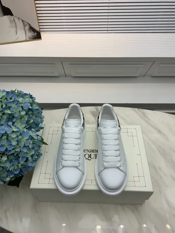 White Leather Casual Sneakers image 1