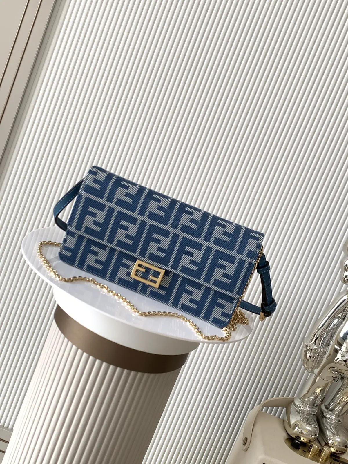 FENDI FF Jacquard Compact Baguette Bag image 1