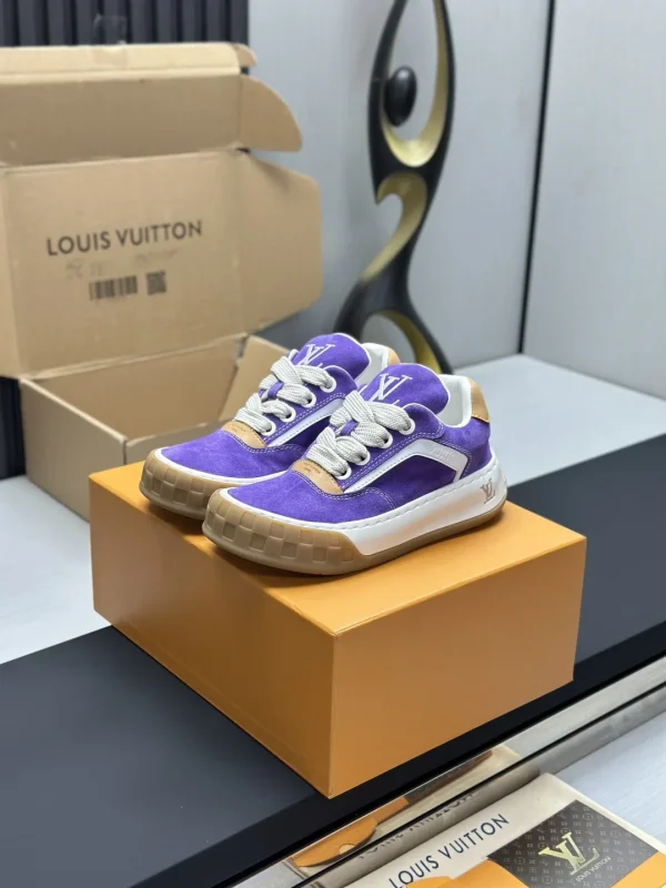 Purple Low-Top Casual Sneakers with TPU Outsole image 1