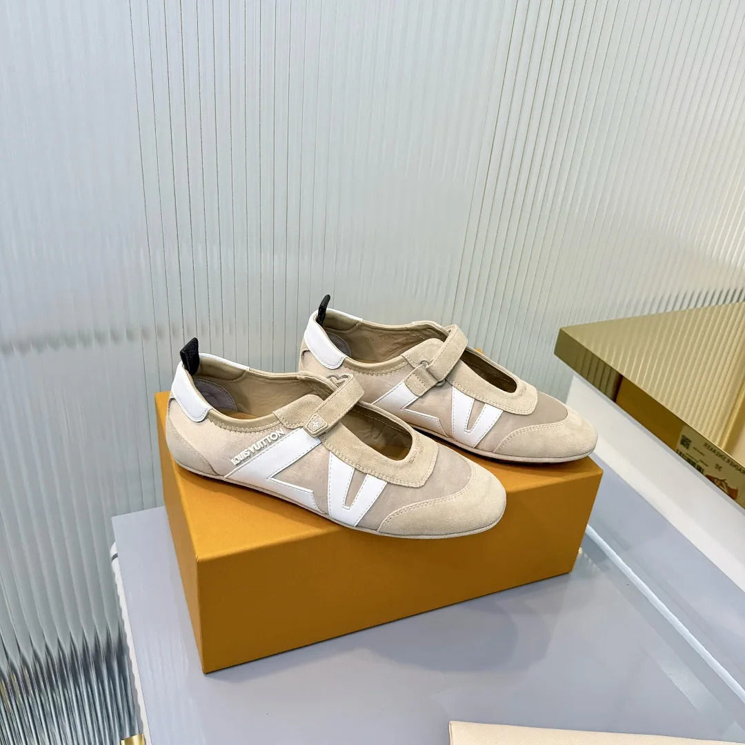 Mixed Upper Ballet Sneakers with Injection Outsole image 1