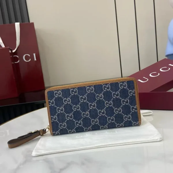Gucci GG Emblem Monogram Zip Around Wallet image 1