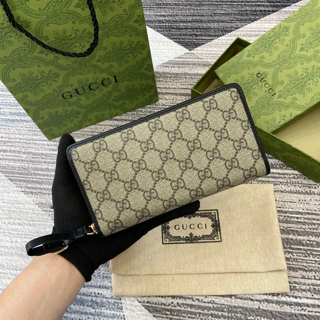 Gucci GG Emblem Monogram Wallet image 1