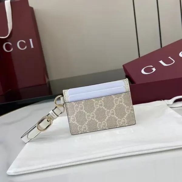 Gucci GG Emblem Card Holder with Wrist Strap image 1