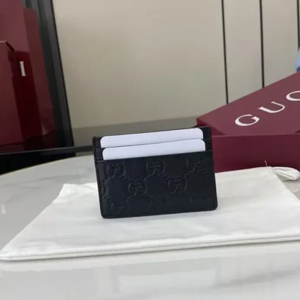 Gucci GG Emblem Black Card Holder image 1