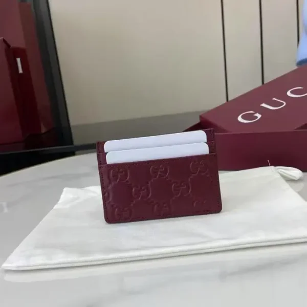 Gucci GG Emblem Leather Card Holder image 1