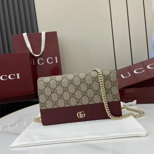 Gucci Marmont Monogram Chain Wallet Bag image 1