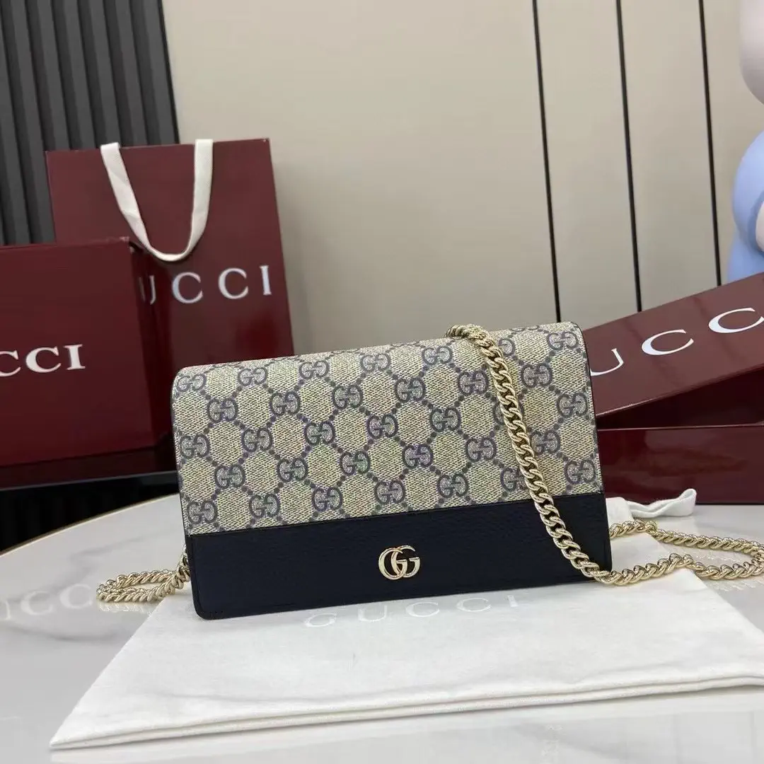 Gucci Marmont Monogram Chain Shoulder Bag image 1