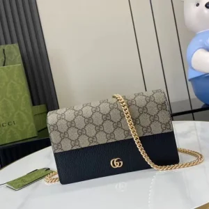 Gucci Marmont Monogram Chain Wallet image 1
