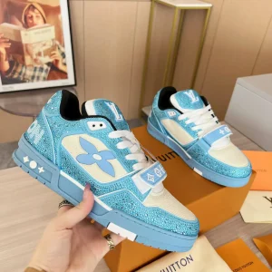 Rhinestone Velcro Strap Casual Sneakers image 1