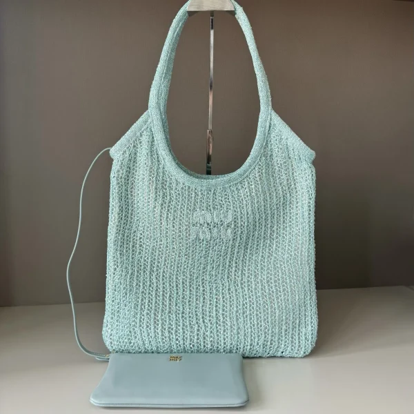 Miu Miu Sequin Mesh Shoulder Bag with Removable Pouch image 1