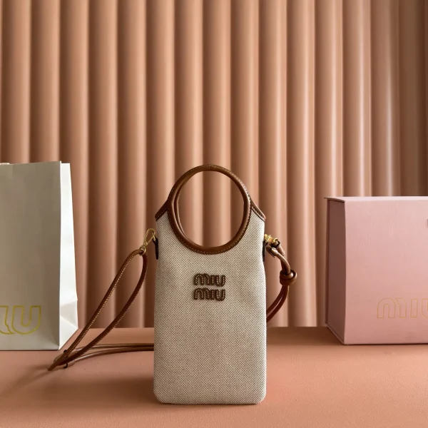 Miu Miu Canvas Top Handle Phone Crossbody Bag image 1